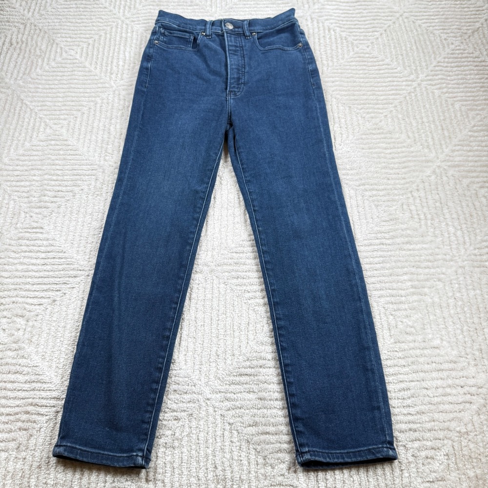 Express Slim Ankle Jeans Womens 4/R Blue Super High Rise Stretch Casual Work